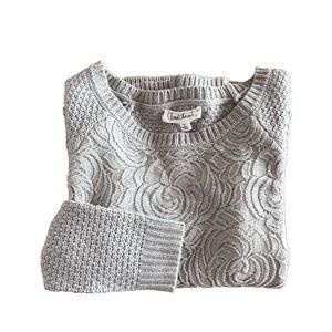 Cloud Chaser | Textured Gray Knit Sweater